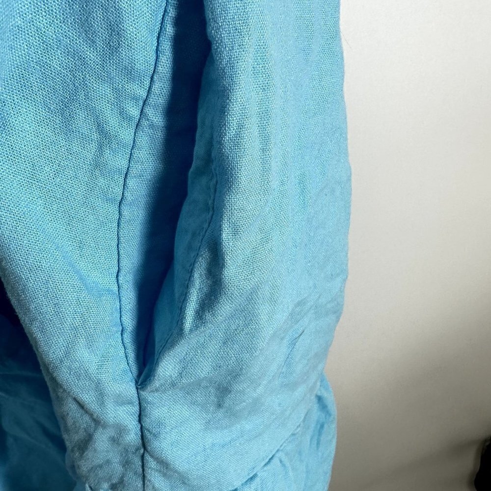 * Stoney Clover Lane x Target Blue Ruffle Puff Sleeve Button Front Dress Size M - Picture 11 of 11